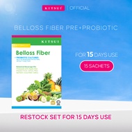 [NEW] KITSUI Belloss Pre + Probiotic 15s x 12g -  Halal Detox Fiber Drink | Sembelit | Prebiotics Pr