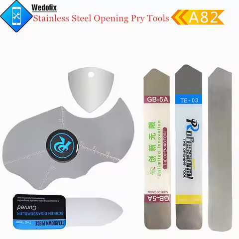 6Pcs Phone Opening Pry Tools with Pry Bar High Springy LCD Screen Opener for iPhone Samsung LCD Repa