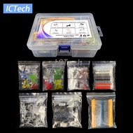 1490pcs Electronic Components Kit Resistor Capacitor Set Package Resistor Capacitor Transistor Diode