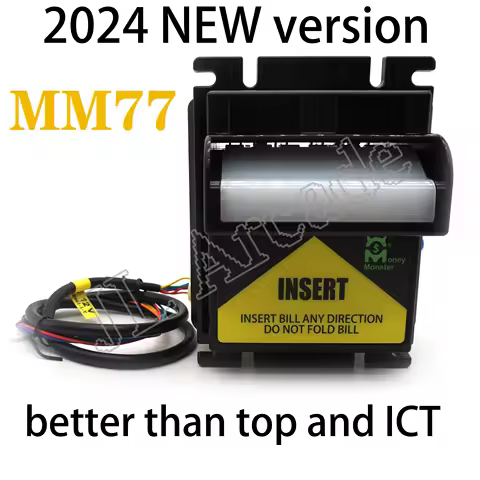 ICT MM77 Bill Acceptor Without Storage Boxes DC12V Pulse Signal Tablero Arcade Game Vending Machine 