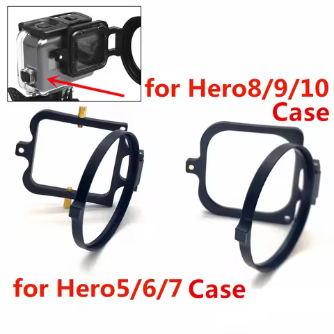 58mm Flip Lens Filter Adapter Cover for Original Case of GoPro Hero12 Black Hero 12 11 10 9 8 7 6 5 
