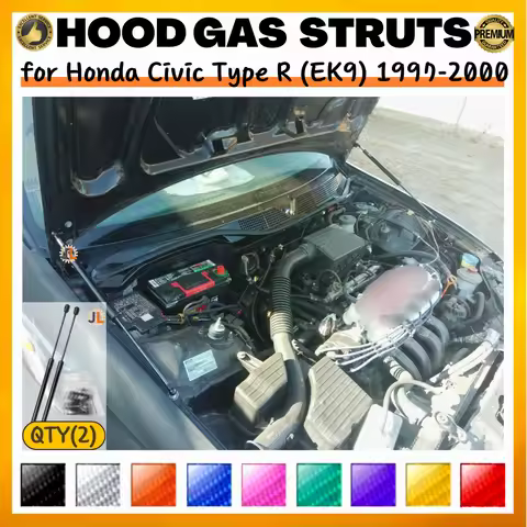 Qty(2) Hood Struts for Honda Civic Type R (EK9) 1997-2000 Front Bonnet Modify Gas Springs Shock Abso