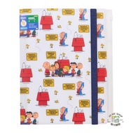 Ready Stock Gift Genuine sun-star 🇯🇵 Japan Limited SNOOPY SNOOPY 75th Anniversary A4 File Folder Zip
