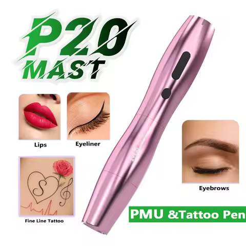 Mast P20 PMU Tattoo Machine Pen 2.5mm Stroke Wireless Battery 122g Lightweight Design Micropigmentat