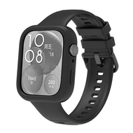 สาย ซิลิโคน Strap For Huawei Watch Fit New Band สายนาฬิกา เคสกันรอยหน้าปัดนาฬิกา Huawei Watch Fit 3 Strap With TPU Soft Protective Cover Full Screen Protector Case Smart Watch นาฬิกาอัจฉริยะ เคสกันรอยหน้าปัดนาฬิกา