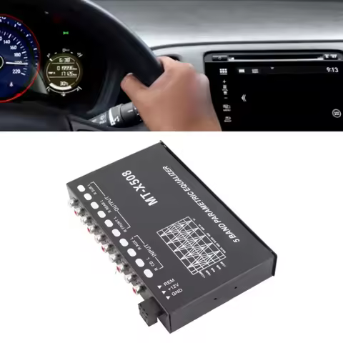 Car Audio Equalizer Adjustable 5 Bands Precise Tuning EQ Tuning Crossover Amplifier Graphic Equalize