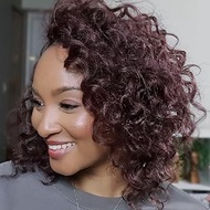 ToyoTree Ocean Wave Crochet Hair - 9 Inch 8 Packs Wine Red Crochet Braids, Synthetic Braiding Hair E