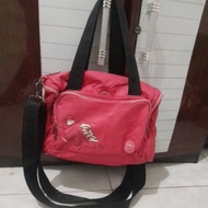 Original preloved Branded K swiss sling bag 30x20 embossed smoothNilon