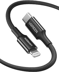 UGREEN USB C to Lightning Cable [1M Apple MFi Certified] Type C PD Fast Charging, iPhone Charger Silicone Braided Cord Compatible with iPhone 14 Pro Max/14 Plus/13/12/11, MacBook, iPad, AirPods Pro