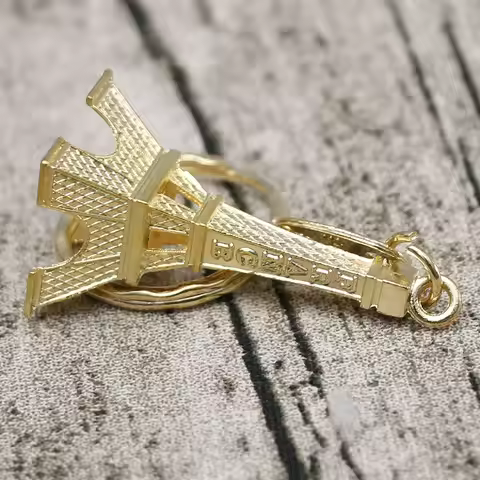 Key Holder Metal Eiffel Tower Keychain Key Ring Decorative Key Chain For Accessory Tourist Souvenir 