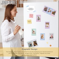 jnfysg Andoer 10 Pieces 3.8 x 2.5 Inch Magnetic Picture Frames Set Mini Photo for Refrigerator  Lock