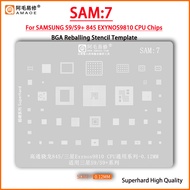 Amaoe SAM7 BGA Reballing Stencil For Samsung S9 S9+ Exynos9810 For Snapdragon 845 CPU Baseband eMMC Wifi Touch Power PA IC