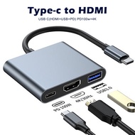 USB C to 4k HDMI Adapter 3 in 1 Hub 100W PD Charging Adapter Type-c to 30HZ HDTV Adapter Connect The