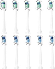 Replacement Toothbrush Brush Heads Compatible with Philips Sonicare Electric Toothbrushes, for Snap-On System, Precision Cleaning Head, 10 Pack (S1)