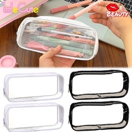 [ Beauty ] Compact Travel Toiletry Organizer | Clear PVC Cosmetic Bag 20*8cm, Water-Resistant Wash B