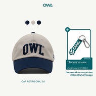 Owlbrand Retro 2.0 Hat/Cap Full Navy,Tan, Navy Baseball Cap