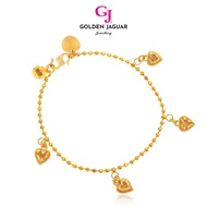 GJ Jewellery Emas Korea Emas Bangkok Fashion 2.5 Bebola + Love (S) Bracelet   24K Gold Plated