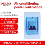 Power control box Delixi circuit breaker with panel box circuit breaker distribution box 2P16A-2P63