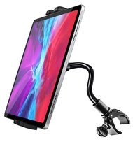 woleyi Gooseneck Spin Bike Tablet Mount, Elliptical Treadmill Tablet Holder, Indoor Peloton Stationa