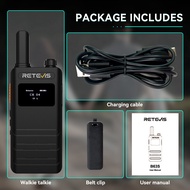 Retevis B3S B63S Commercial Two Way Radios FRS/PMR446 UHF LCD 1620mAh VOX for Church and Restaurants