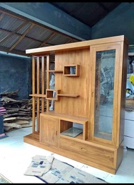 Partisi minimalis/ penyekat ruangan/almari pajangan minimalis/ partisi jati/penyekat jati Jepara/jep