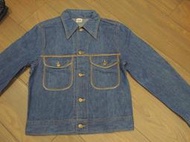 【二手】美國 LEE UNION MADE SANFORIZED 藍色早期原版牛仔夾克 考克線外繡版 約莫歐美S號的版型