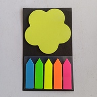 Post-It Paper Flower Shape + Plastic Index