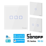 Sonoff T0-TX Series WiFi Smart Switch With 123 Gang EU Wall Switches Smart Home Compatible EWeLink App Google Home Alexa IFTTT