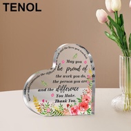 [TENOL] Thank You Gift Women Acrylic Heart Gift Appreciation Gift for Employee Nurse