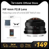 7Artisans 7 Artisans 4Mm F2.8 225° Circular Fisheye MF Prime Lens For Sony E Fujifx Micro 4/3 Canon EOS-M Mount Cameras