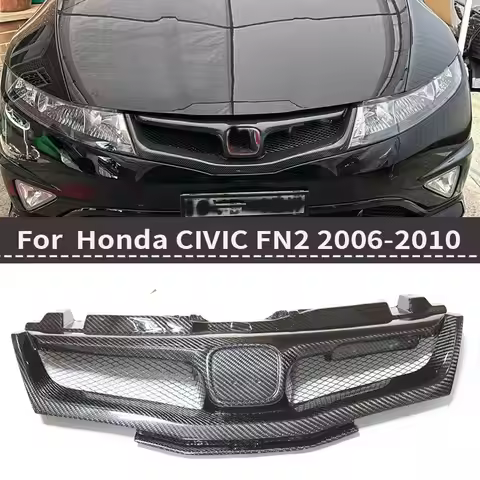 For Honda Civic FN2 - Real Carbon Fiber Modified Front Bumper Grille / Front Grille - Car Modificati