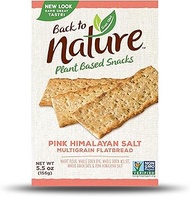 Back to Nature Pink Himalayan Salt Multigrain Flatbread Crackers - Dairy Free, Non-GMO, Made with Wheat Flour &amp; Whole Grains, Delicious &amp; Quality Snacks, 5.5 Ounce (Pack of 6)