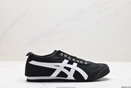 Onitsuka Tiger MEXICO 66 SLIP-ON Mens And Womens BLACK WHITE Sneakers