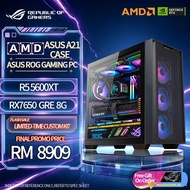 ASUS A21 AMD R5 5600X RX7650GRE DDR5 16G A520M Desktop Assembled Gaming PC CS2 Valorant PUBG For Liv