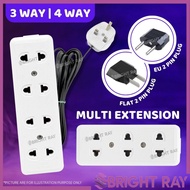 5 MTR 3 Way/4 Way 2-Pin Plug Extension Cord Socket Extension Plug Extension Multi Plug Wayar Plug So