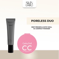 [SKINLABO Bundle] Poreless Duo - CATHY DOLL Speed White CC Powder Pact | Whitening Compact Powder wi