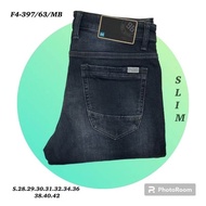 👖กางเกงยีนส์ แบรนด์F4 ยีนส์ยืด รุ่นF4-397 (ซิปYKK) #งานห้าง Made in Thailand