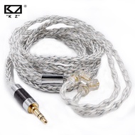 KZ 8 Core Gold Silver Copper Earphone Cables Hybrid 784 Cores Upgrade Cable ZSN ZS10 PRO ZSX ZAX 2Pin 3.5MM Original Headphones