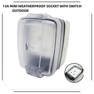 13A MINI IP66/IP65 Outdoor Switch Socket Weatherproof Waterproof Switch Socket Outdoor Switch Socket