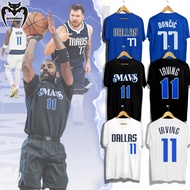 Luka Doncic 77 Dallas Mavericks 11 NBA Kyrie Irving T Shirt Cotton Unisex Men Women Casual Loose Sty