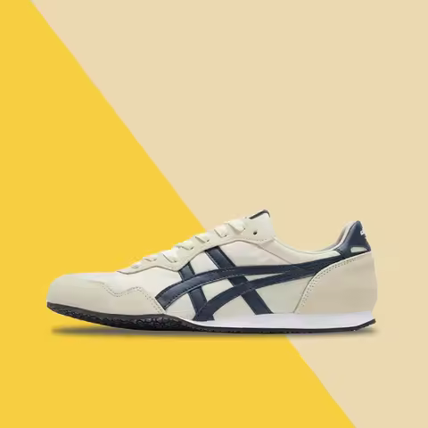 Onitsuka Tiger SERRANO Round-Toe Non-Slip, Durable, Low-Top Comfortable Casual Sneakers (Unisex) Bei