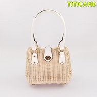 TITICANE White Daisy Handicraft Bag [ Rattan / Rotan ]