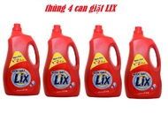 [HCM] 1 thùng 4 CAN Nước giặt Lix 33kg đậm đặc giặt máy + giặt tay