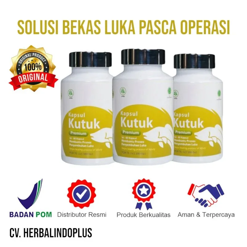 KAPSUL KUTUK IKAN KUTUK + obat luka kapsul kutuk albumin ikan gabus premium