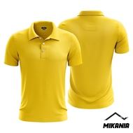 Yellow Polo Microfiber Plain Jersey Collar Tshirt | Jersi Tshirt Microfiber Kolar Kosong Kuning (UNI