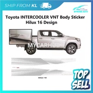 Toyota Hilux INTERCOOLER VNT Original Design Car Side Body Sticker - Hilux 16