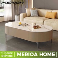 MER Minimalist Coffee Table for Compact Living Rooms Modern Oval Slab Coffee Table f6a97