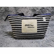 Jill By Jill Stuart Black Striped Tote Bag