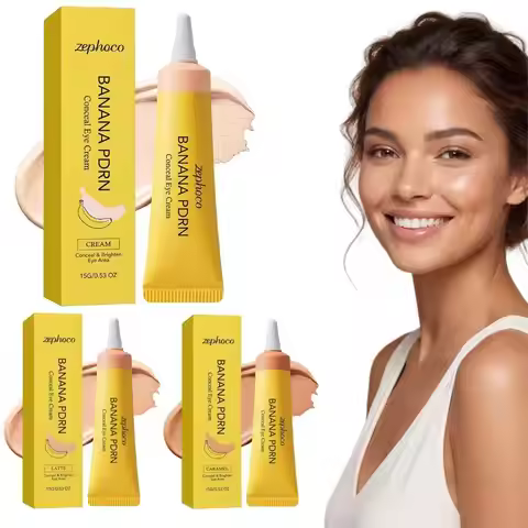 15g Dark Circles Banana PDRN Concealer Cover Blemishes Eye Brightener Non-sticky Under-Eye Concealer