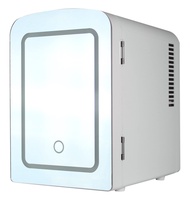 Portable Mini Cosmetic Fridge, Cold & Heat Thermoelectric Refrigerator, Mirror Door with White LED l